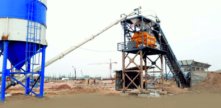 Stationary Concrete Batching Plant (TWIN SHAFT)